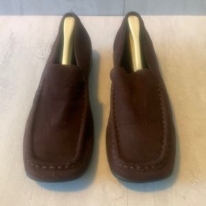 Cloud Walkers Calm Women's Brown Suede Leather Slip On Square Toe Flat Loafers